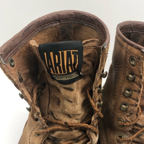 Ariat Boots Men\'s 7.5 Cascade Waterproof Western Leather Lace Up Work Rodeo Tall main image 5